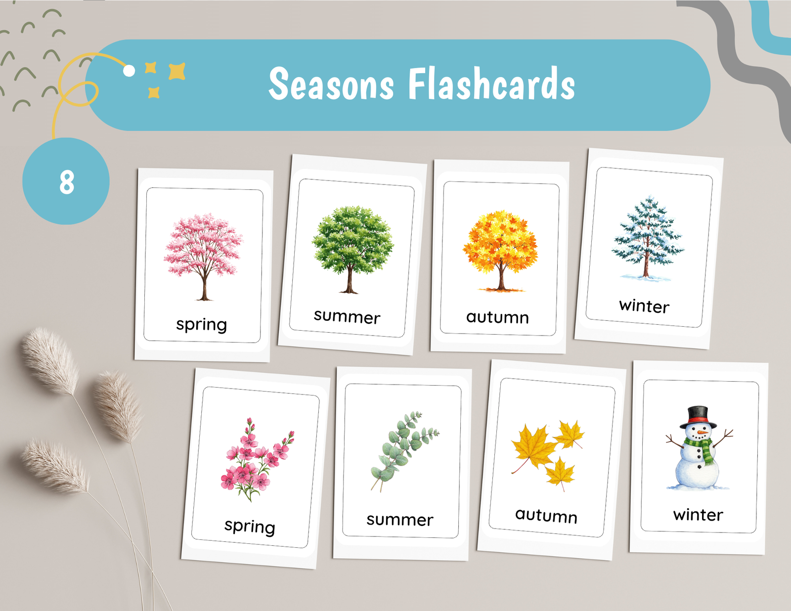 Seasons and Weather Flashcards